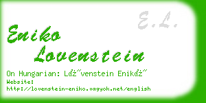 eniko lovenstein business card